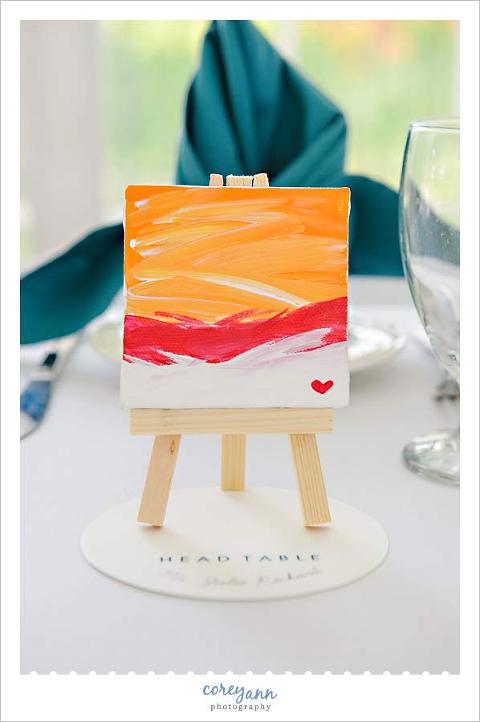 hand painted canvas wedding favor