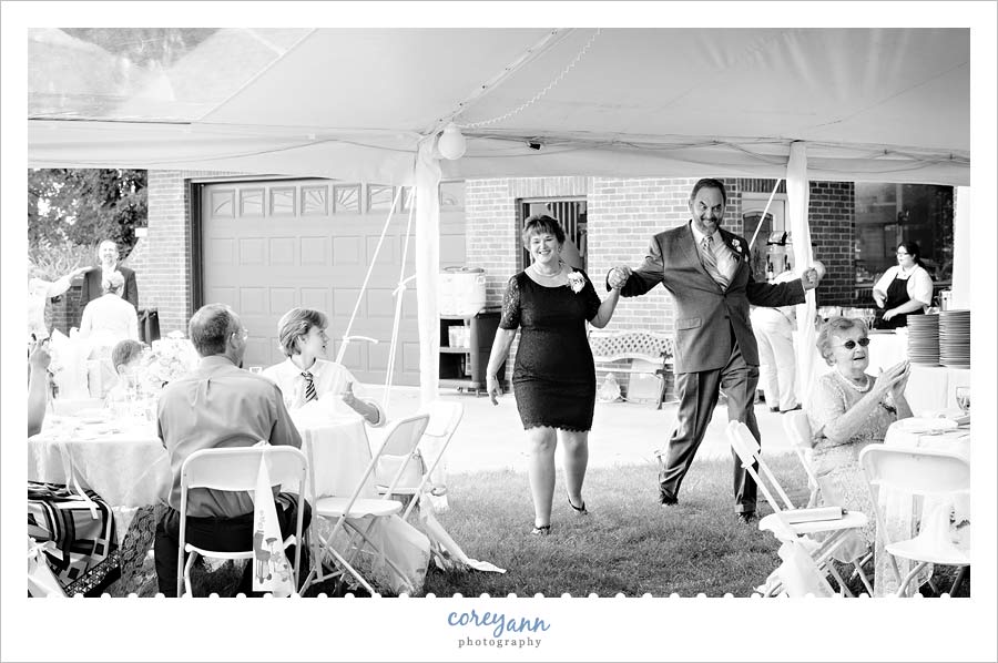 grand entrance into wedding in chagrin falls ohio