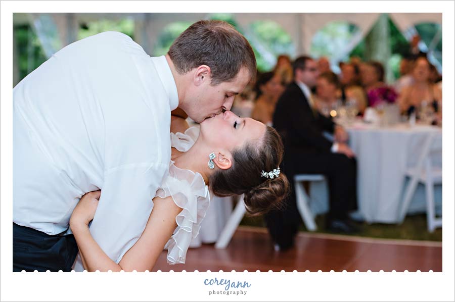 dip at the end of the first dance