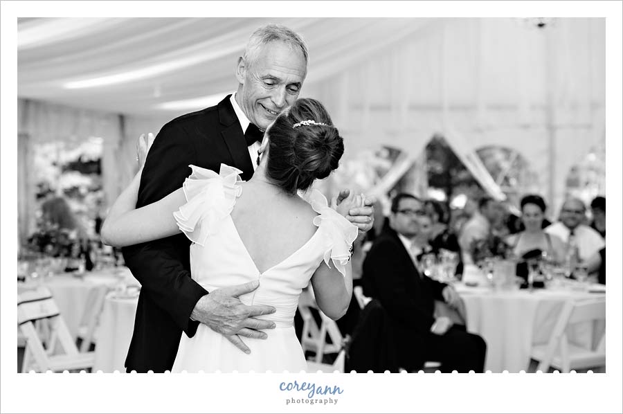 father daughter dance at wedding reception