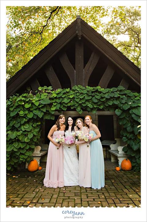 pastel bridesmaid gowns in multi color