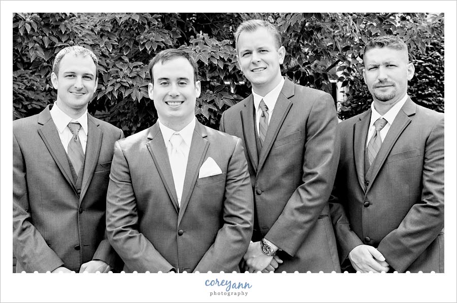 groom and groomsman in avon ohio