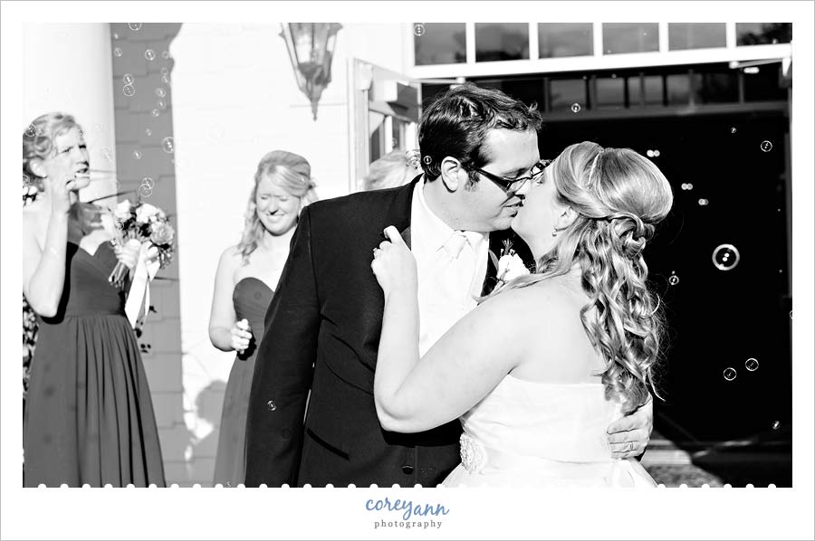 bubble exit from westwood country club wedding