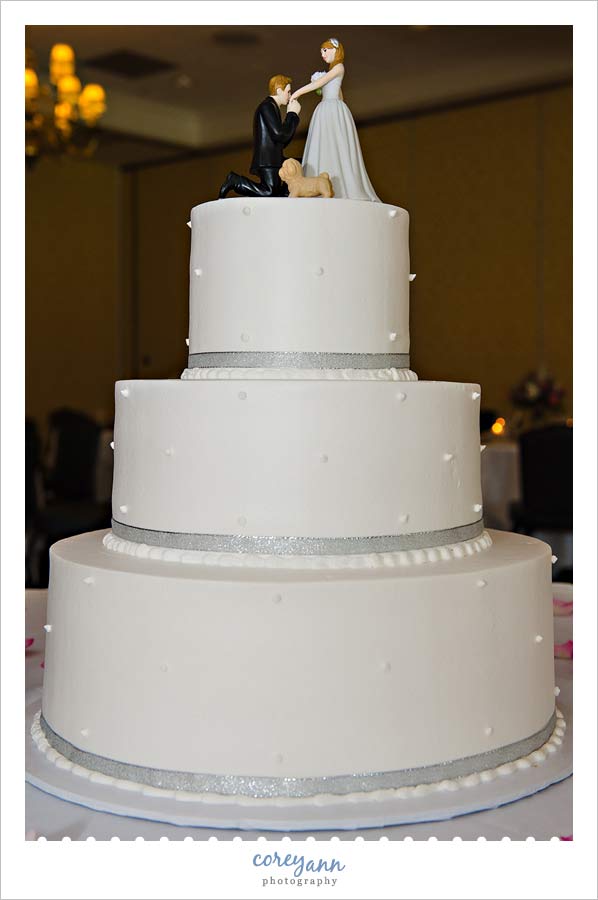 cake from wild flour bakery with dog topper