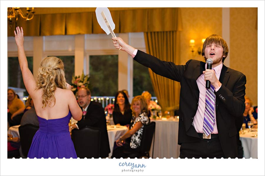 custom song sung to bride and groom during reception