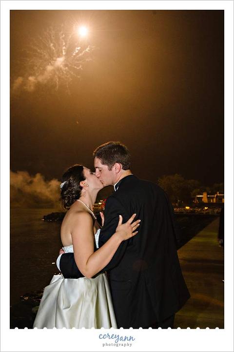 fireworks at wedding reception