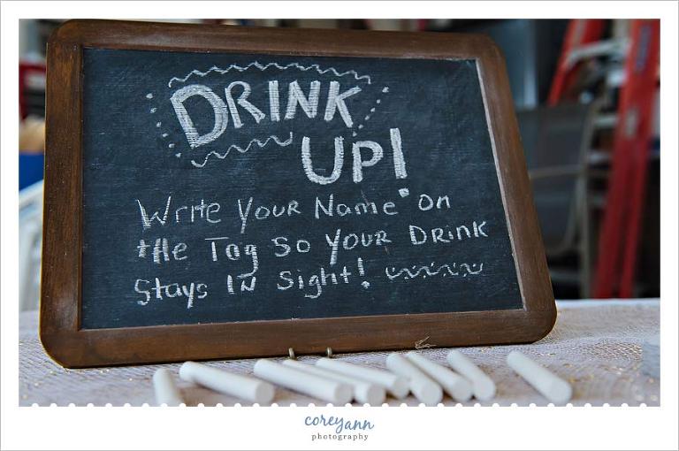 chalkboard drink directions