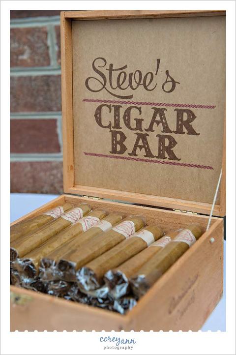 cigar bar at engagement party