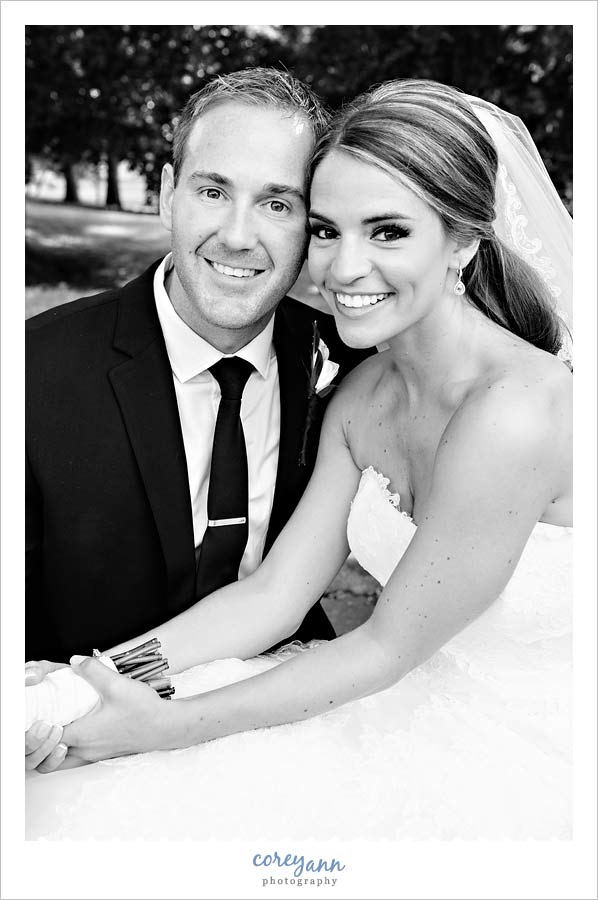 wedding portrait at italian gardens in cleveland
