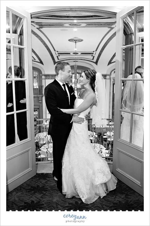 wedding picture at the tudor arms hotel in cleveland ohio