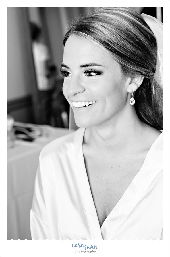 bride getting makeup done by kajal by kimberly