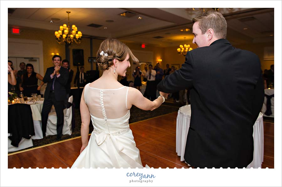 bride and groom entrance at westwood country club reception