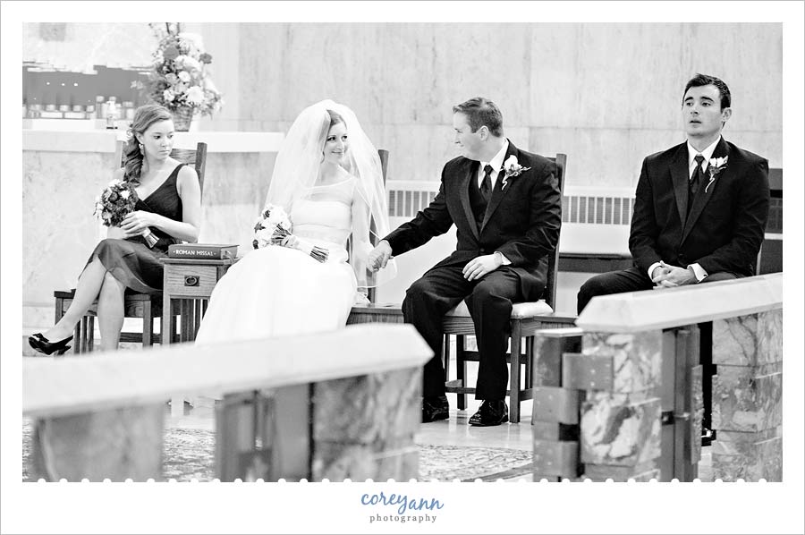 wedding ceremony at st angela merici in ohio