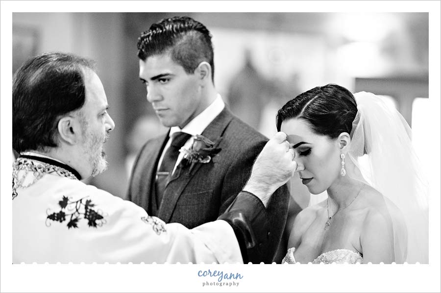 wedding ceremony at Archangel Michael Greek Orthodox Church in campbell ohio