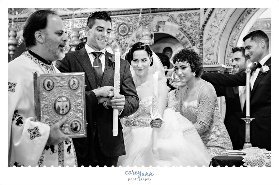 greek wedding at Archangel Michael Greek Orthodox Church in campbell ohio