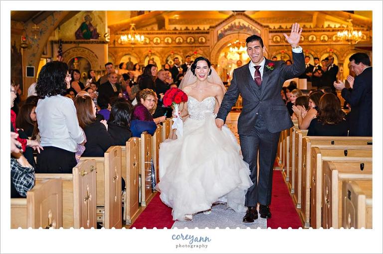 wedding recessional image in youngstown ohio