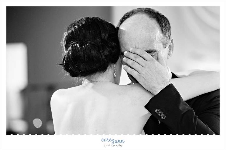 father of the bride crying during dance