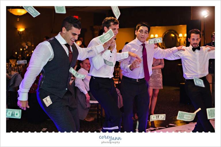greek dancing during wedding reception in ohio