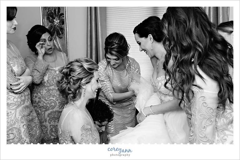 greek traditional dressing of the bride in youngstown ohio