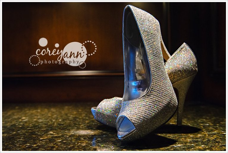 silver sparkly heels