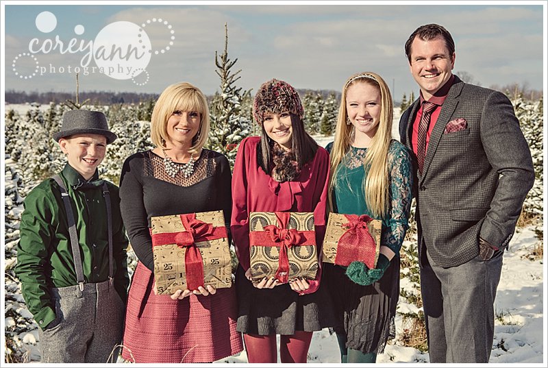 tree farm portrait session