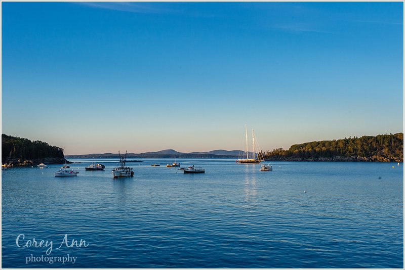 Bar Harbor Maine at sunset