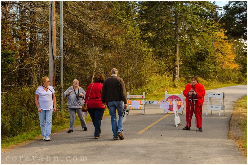 closed entrance to acadia national park during government shutdown