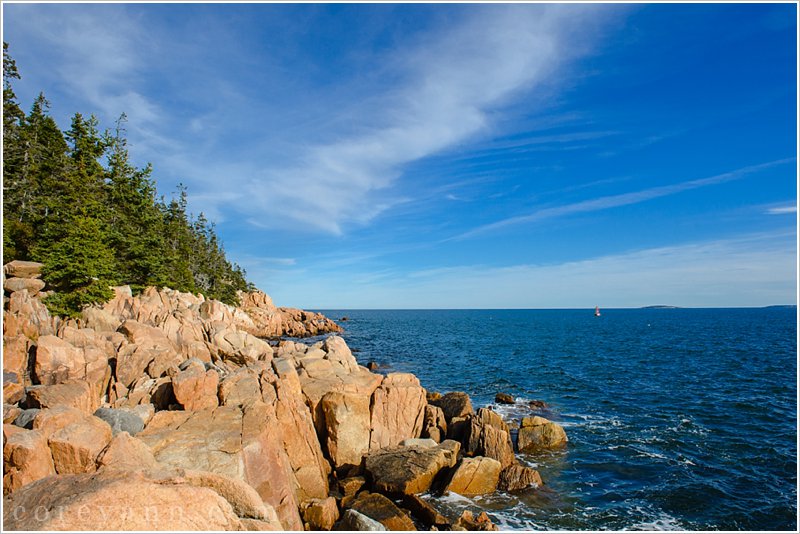 coast of maine off mount desert island in october