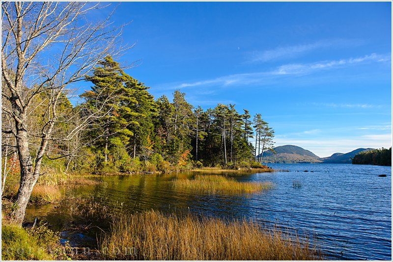 eagle lake in acadia national park in october