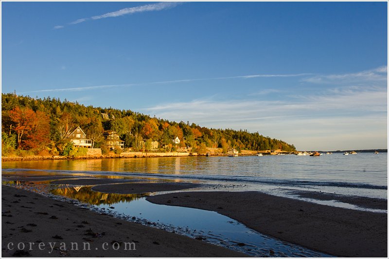 seal harbor sunset in october