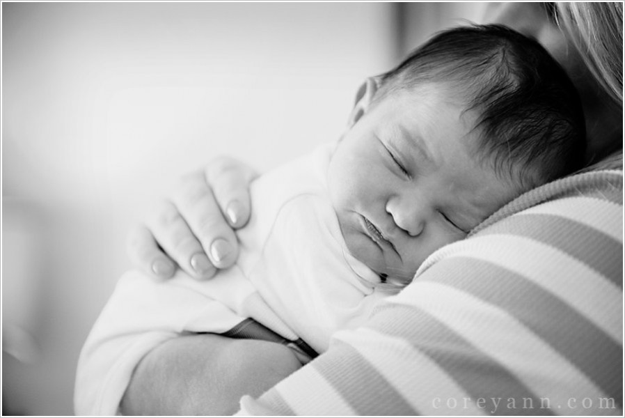 newborn baby and his mom in north canton
