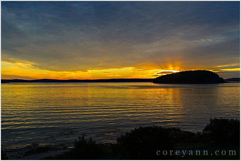 sunrise in bar harbor maine