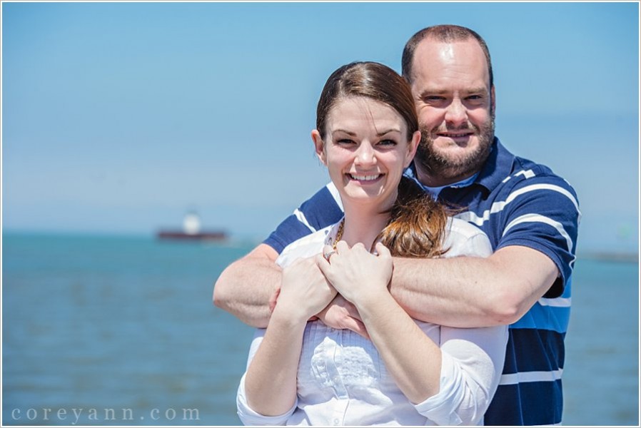 lake erie engagement session