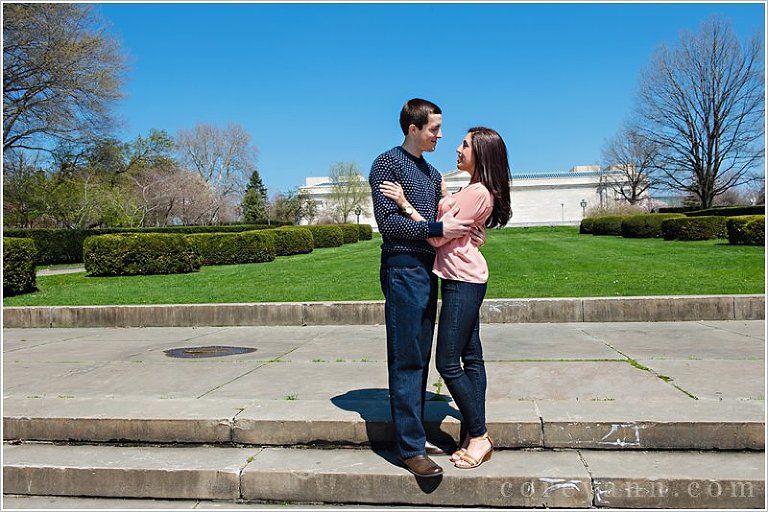spring engagement portraits in northeast ohio