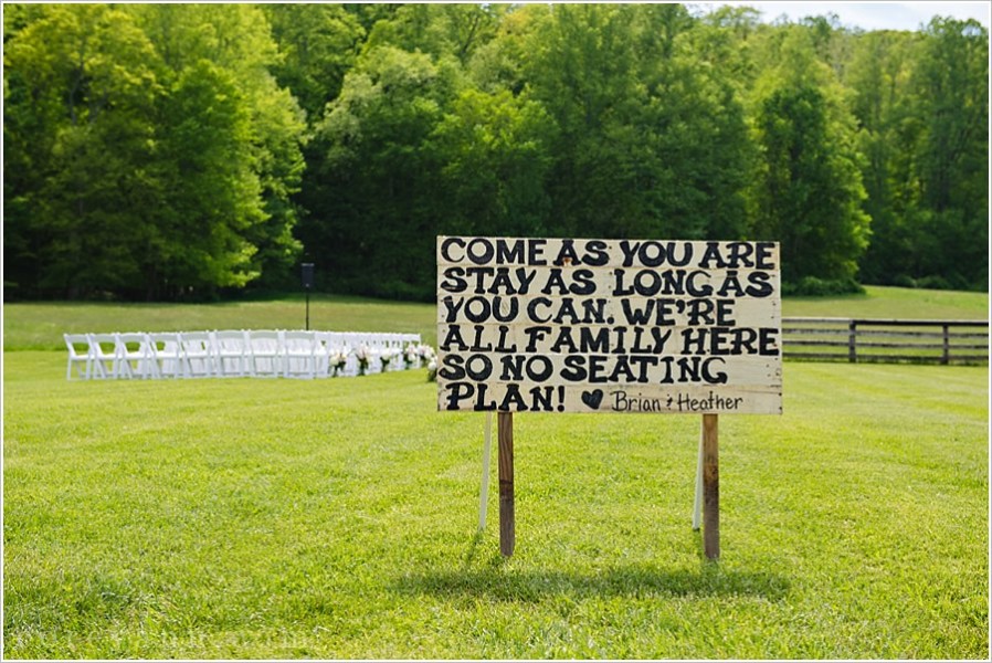 hand painted custom come as you are ceremony sign