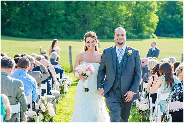 outdoor wedding ceremony in may in northeast ohio