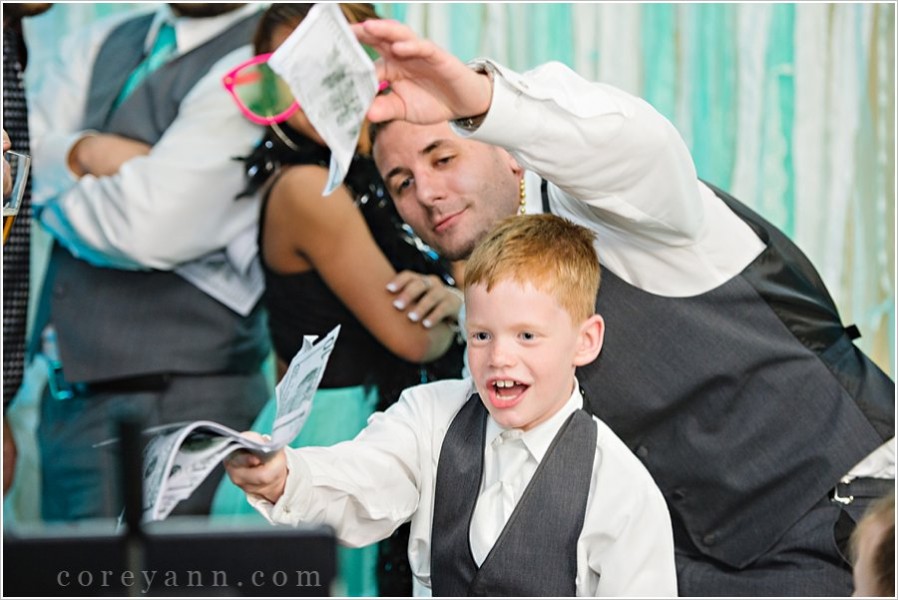 photo booth at wedding reception in medina ohio