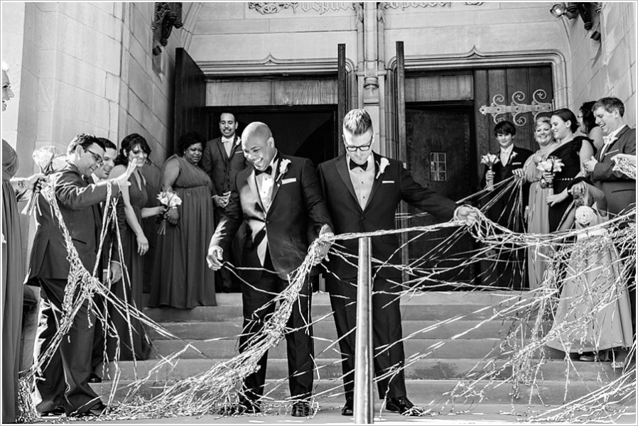 wedding streamer exit