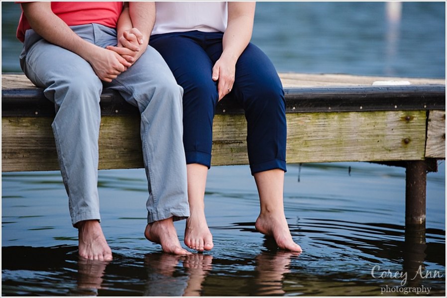 lake engagement photo