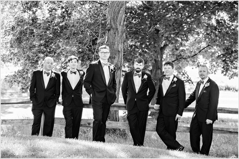 casual portrait of the groomsman outside in ohio