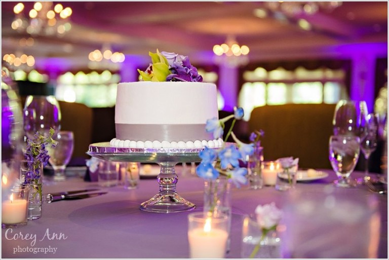 cake centerpieces for wedding at Shaker Heights Country Club 
