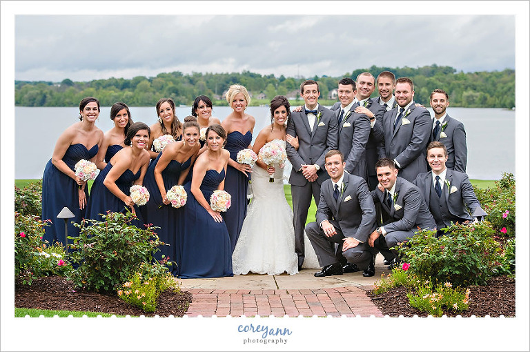 relaxed bridal party portrait in ohio