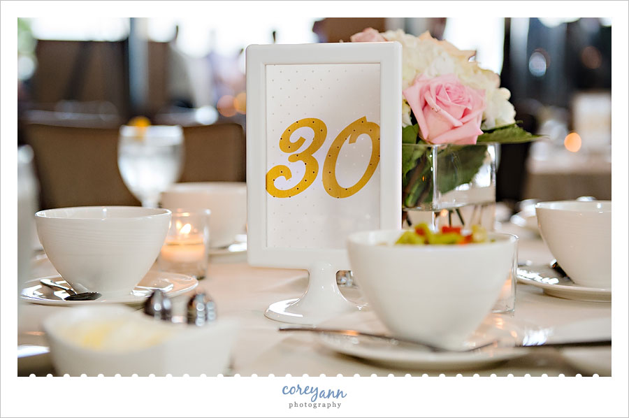 pink rose centerpieces