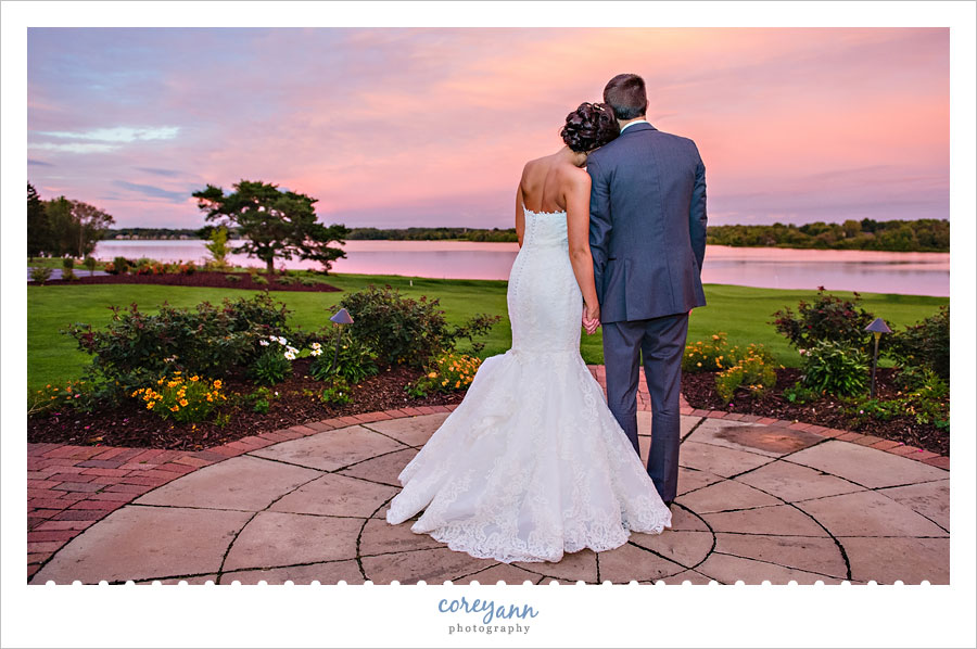 sunset at the lake club in poland ohiio