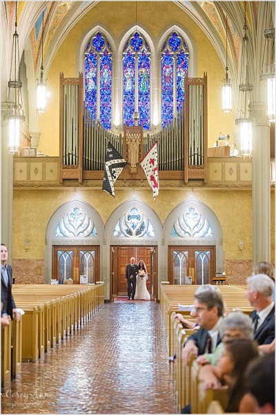 wedding ceremony at cathedral of st john the evangelist church in cleveland ohio
