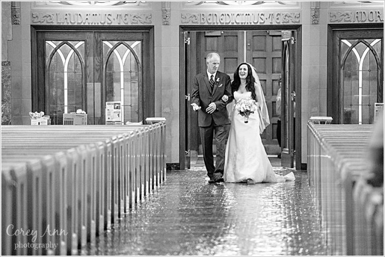 wedding ceremony at cathedral of st john the evangelist church