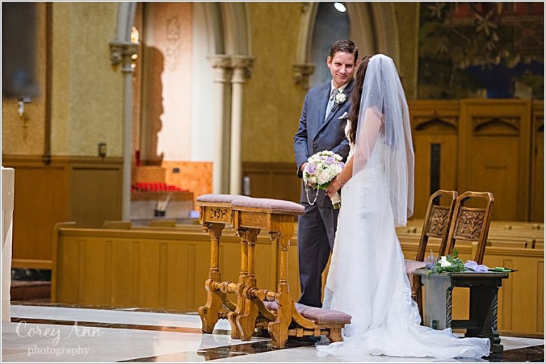 wedding ceremony at cathedral of st john the evangelist church