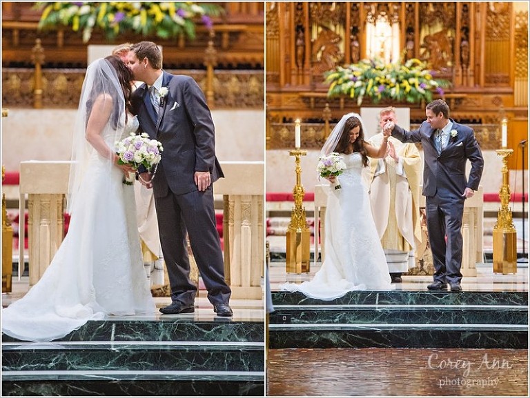 august wedding ceremony at cathedral of st john the evangelist church