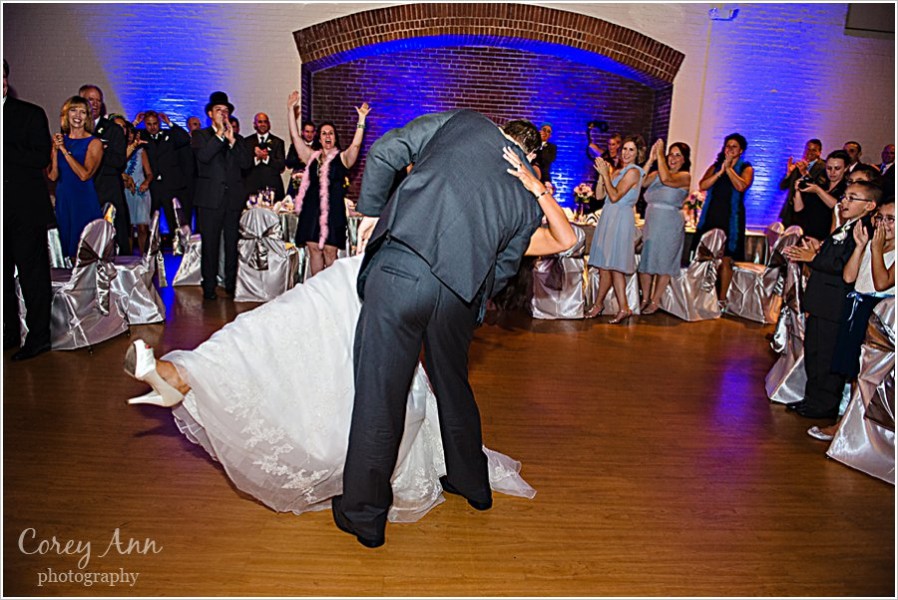 wedding reception entrance at stan hywet hall and gardens