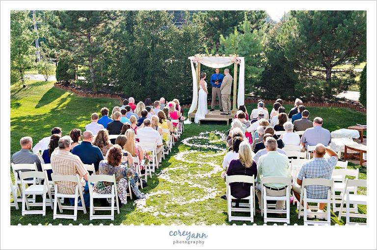 backyard wedding ceremony  in massillon ohio